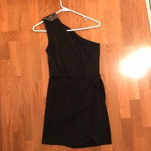 lovely black with gold sparkle NYE dress!